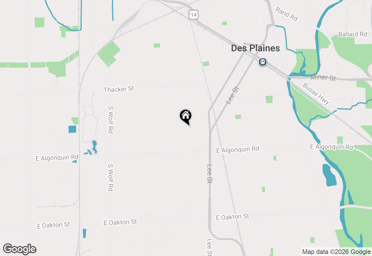 Map of 1048 E Walnut Avenue, Des Plaines, IL 60016