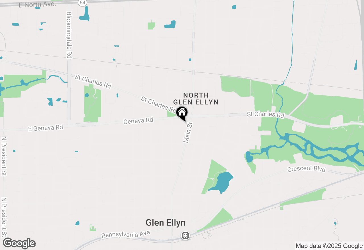 Map of 548 Elm Street, Glen Ellyn, IL 60137