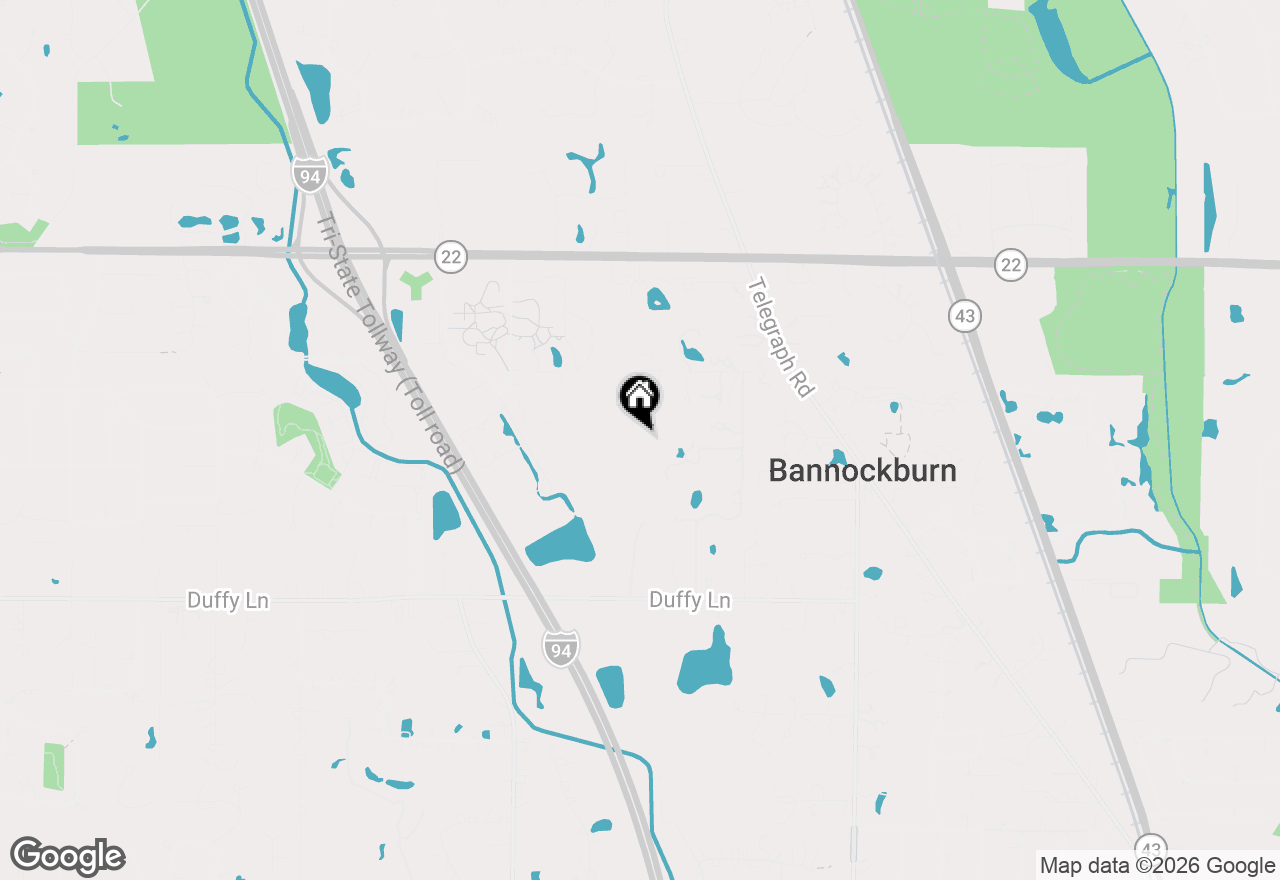 Map of 1899 Hilltop Lane, Bannockburn, IL 60015