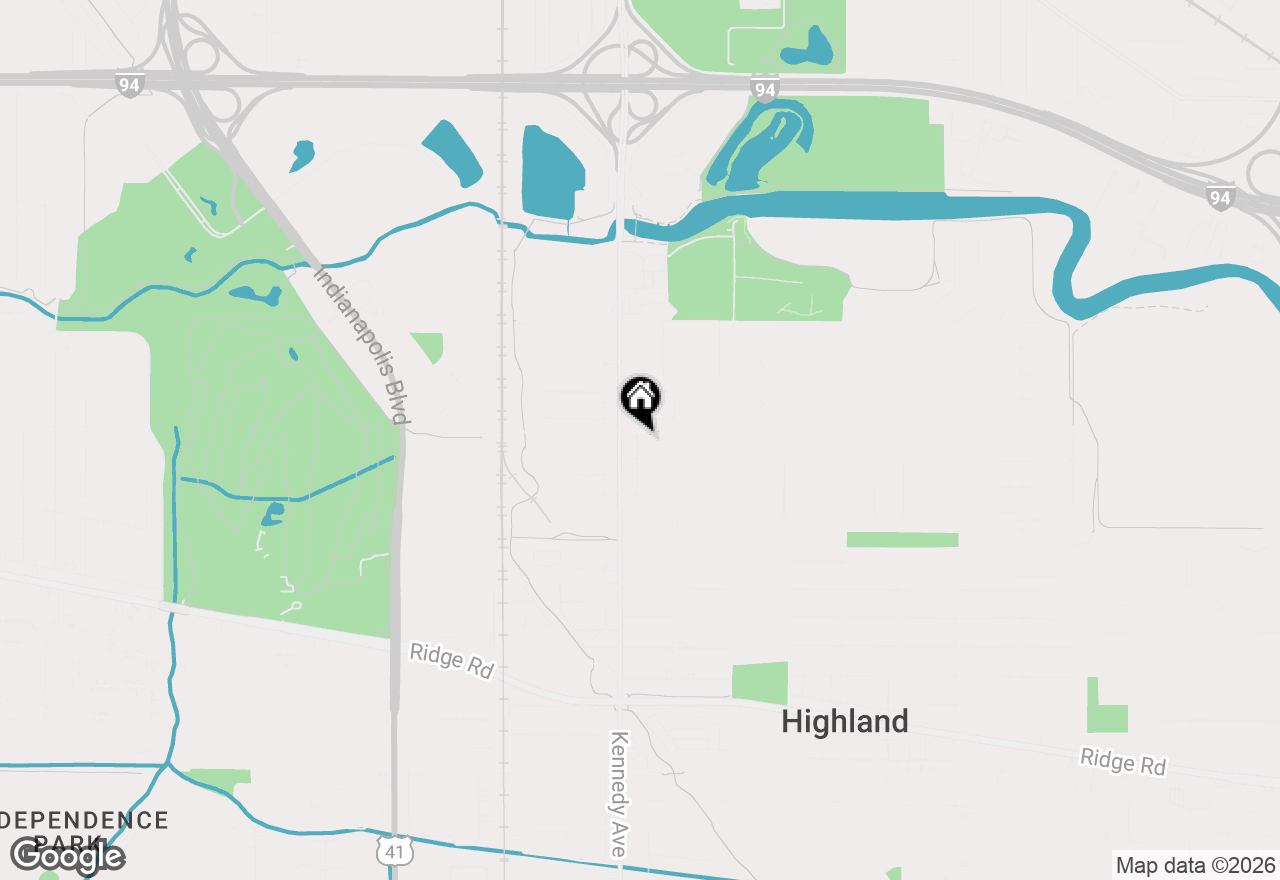 Map of 2814 Grand Boulevard, Highland, IN 46322