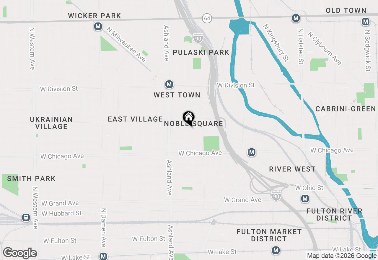 Map of 1451 W Walton Street #1, Chicago, IL 60642