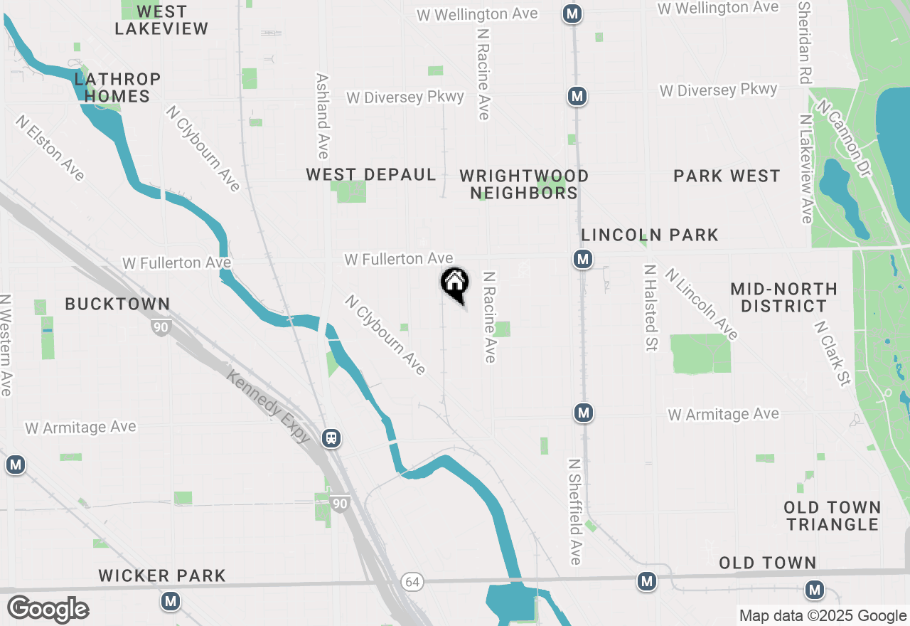 Map of 2235 N Lakewood Avenue #DN, Chicago, IL 60614