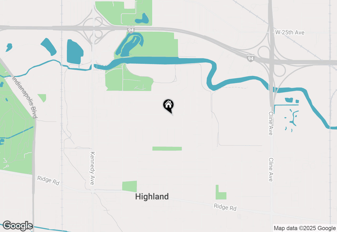 Map of 3302 Eder Street, Highland, IN 46322