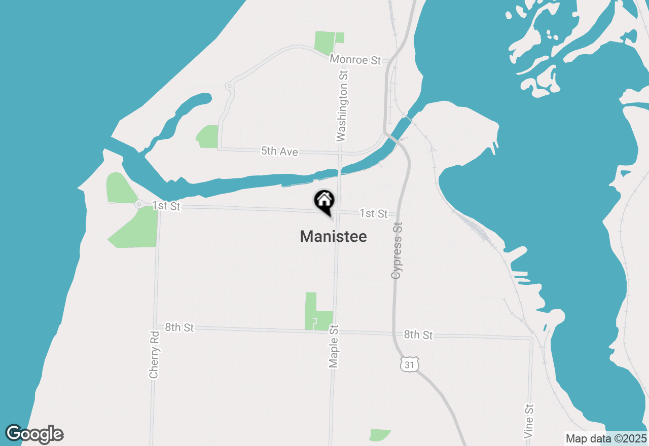 Map of 416 2nd Street, Manistee, MI 49660