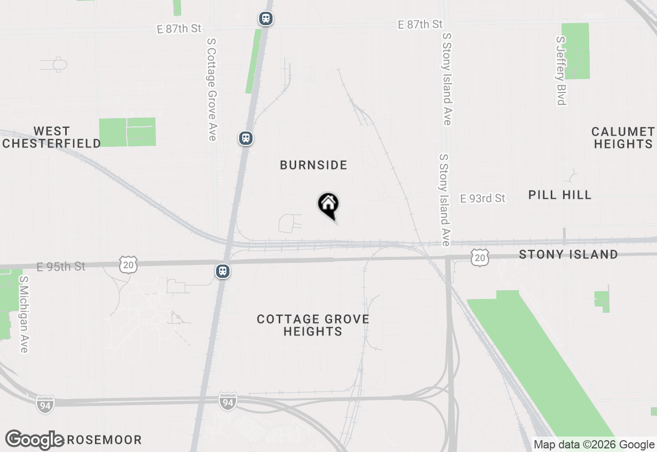 Map of 9352 S Woodlawn Avenue, Chicago, IL 60619