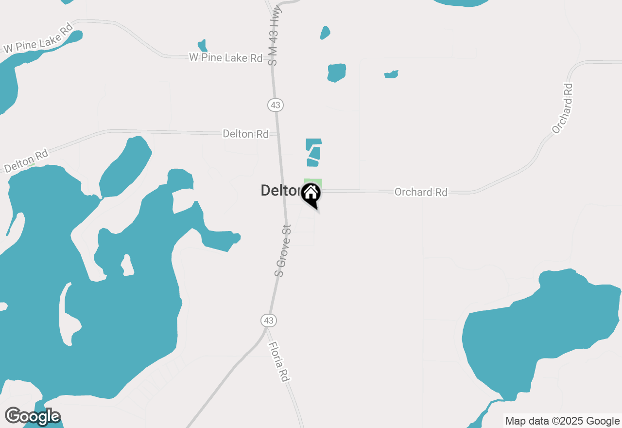 Map of 222 Scribner Street, Delton, MI 49046