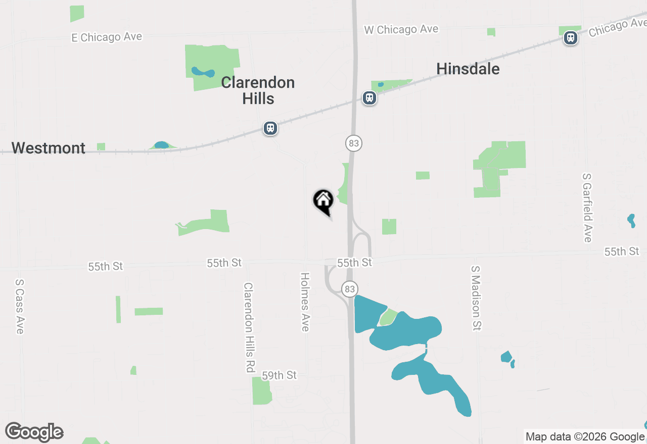 Map of 243 Powell Street, Clarendon Hills, IL 60514