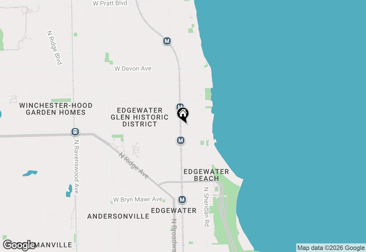 Map of 6026 N Winthrop Avenue #5B, Chicago, IL 60660