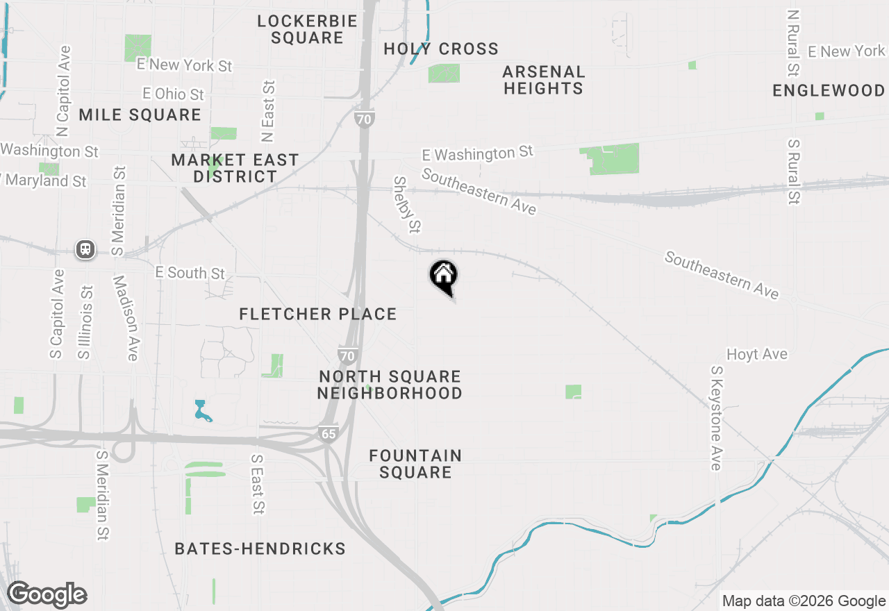 Map of 1162 English Avenue, Indianapolis, IN 46203