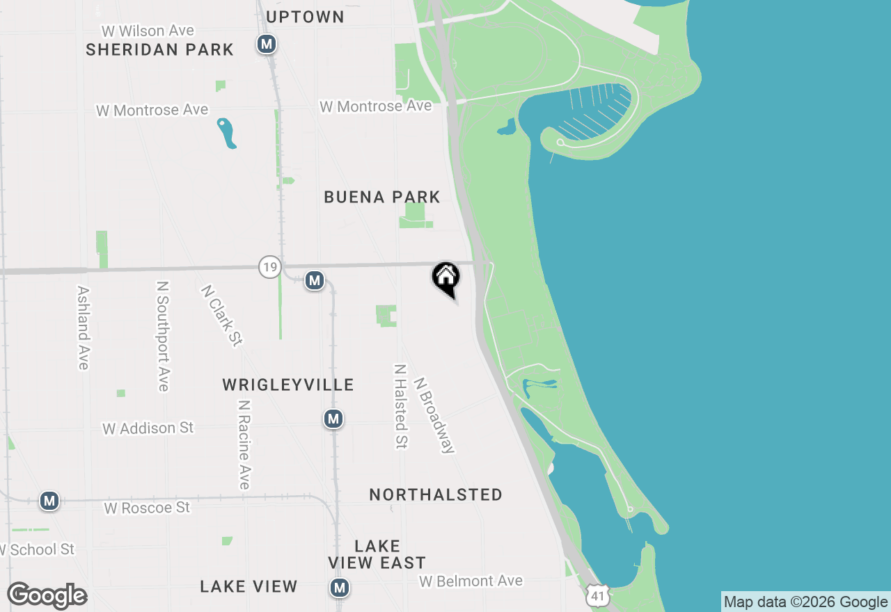 Map of 647 W Sheridan Road #1E, Chicago, IL 60613