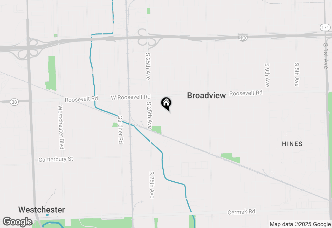 Map of 2309 S 23rd Avenue, Broadview, IL 60155