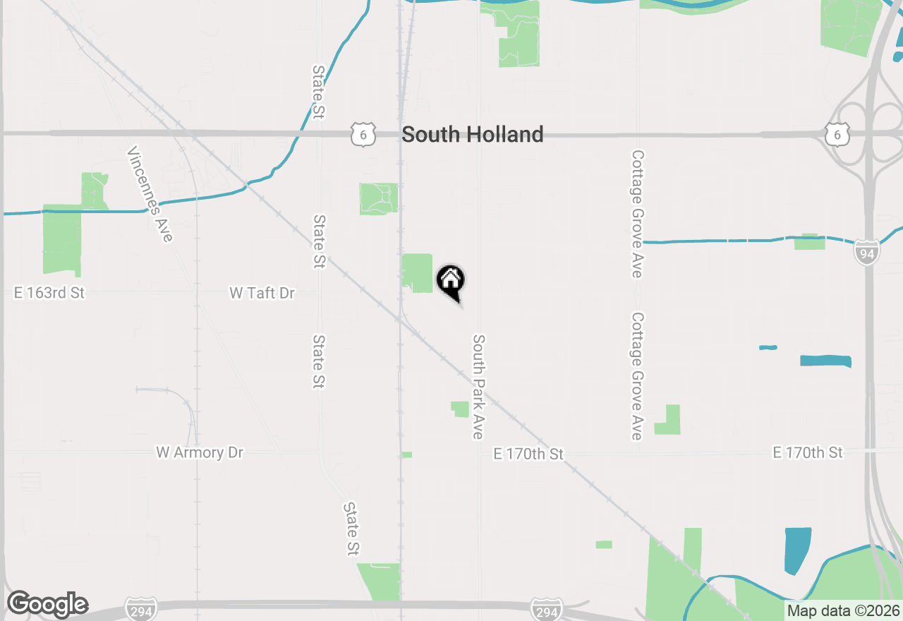 Map of 16626 Holland Avenue, South Holland, IL 60473