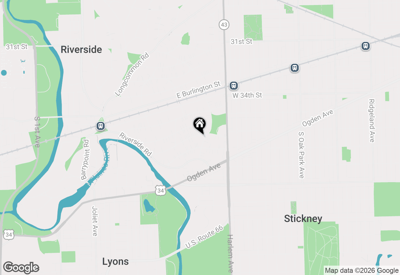Map of 317 Olmsted Road, Riverside, IL 60546