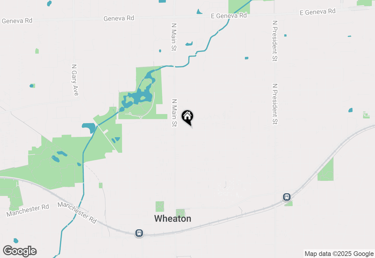 Map of 203 E Oak Avenue, Wheaton, IL 60187