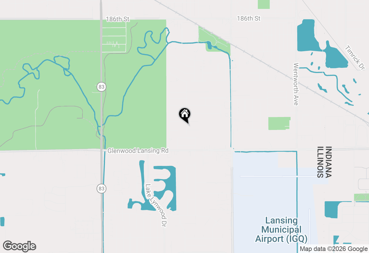 Map of 19252 Oakwood Avenue, Lansing, IL 60438