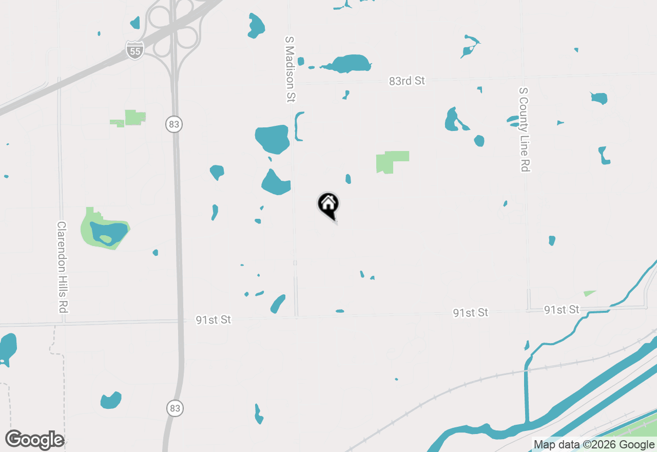Map of 8750 Aintree Lane, Burr Ridge, IL 60527