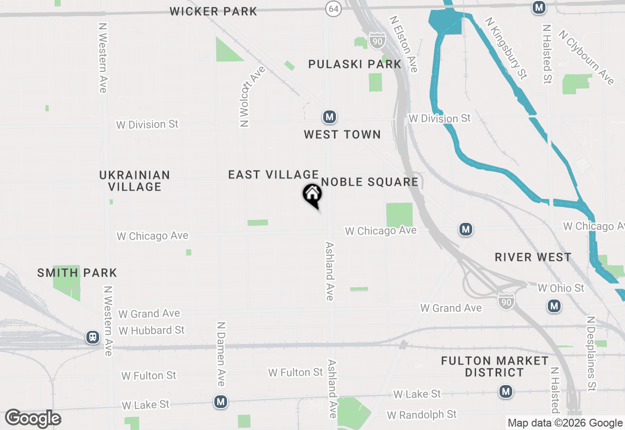 Map of 1641 W Pearson Street #2W, Chicago, IL 60622