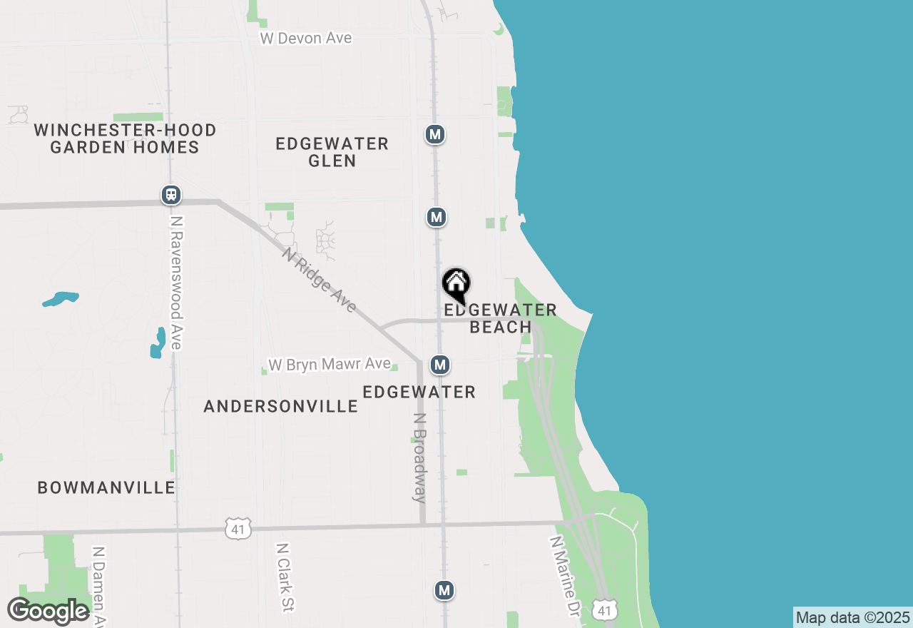 Map of 1060 W Hollywood Avenue #405, Chicago, IL 60660