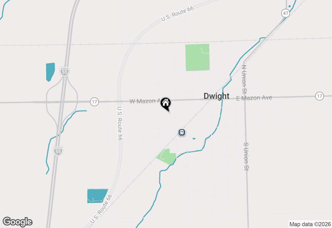 Map of 216 W Chippewa Street, Dwight, IL 60420