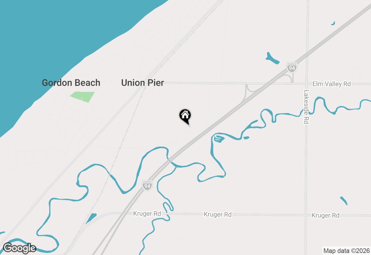 Map of 9655 Community Hall Road, Union Pier, MI 49129