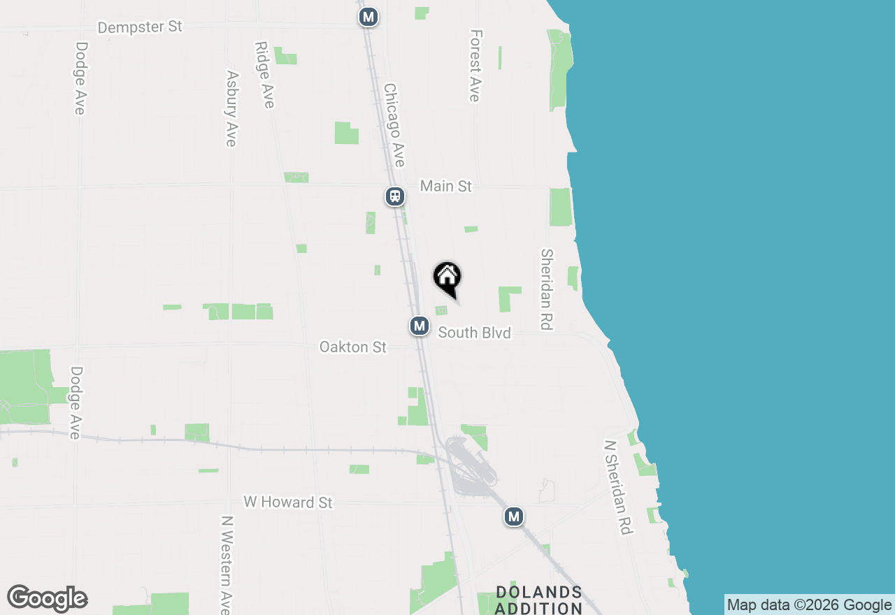 Map of 545 Hinman Avenue #L3, Evanston, IL 60202