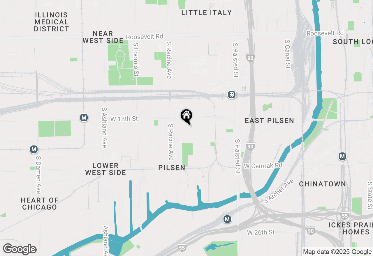 Map of 1120 W 19th Street, Chicago, IL 60608