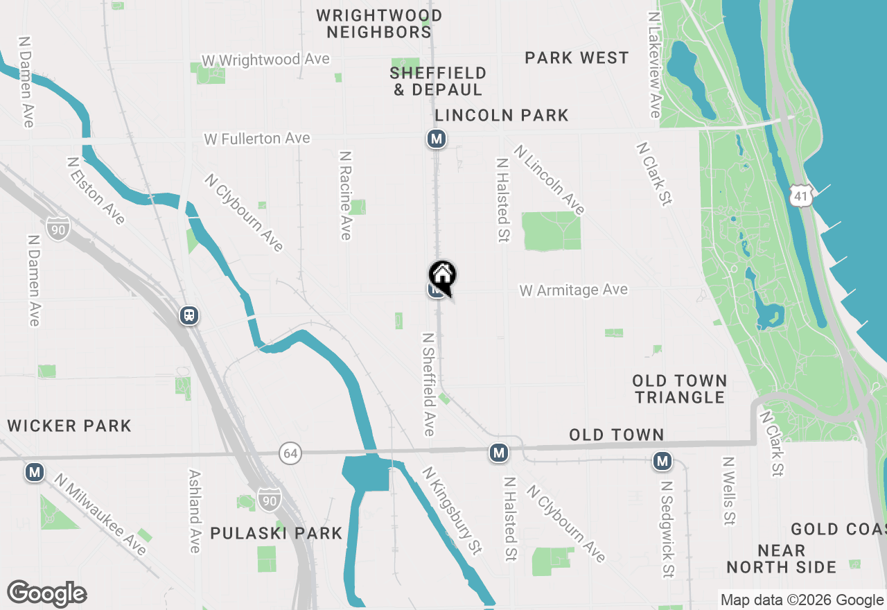 Map of 1952 N Bissell Street, Chicago, IL 60614