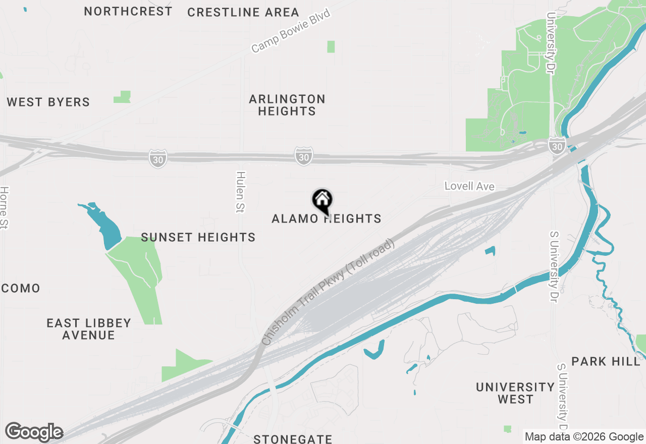 Map of 4204 Geddes Avenue, Fort Worth, TX 76107
