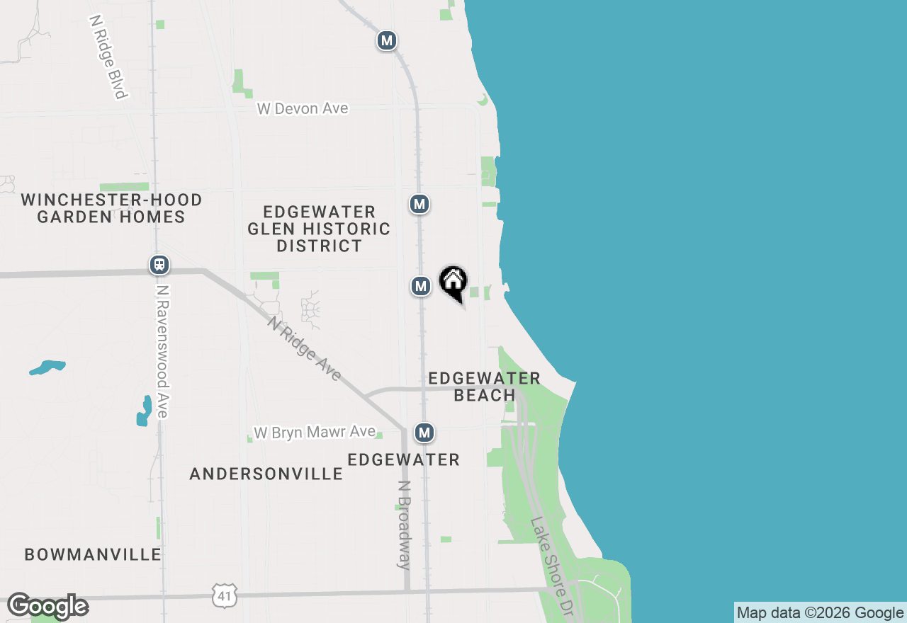 Map of 5854 N Kenmore Avenue #4C, Chicago, IL 60660