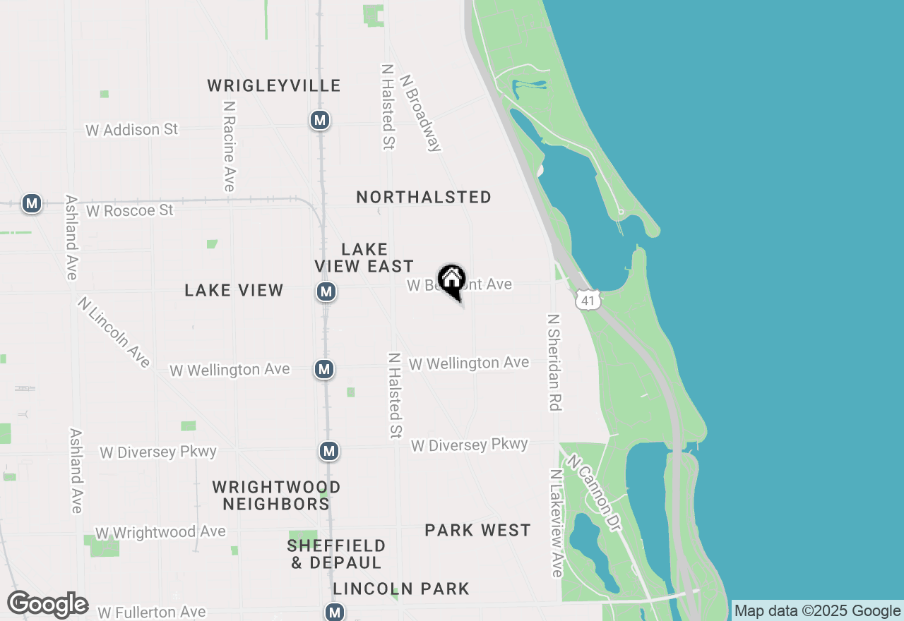 Map of 635 W Briar Place #3W, Chicago, IL 60657