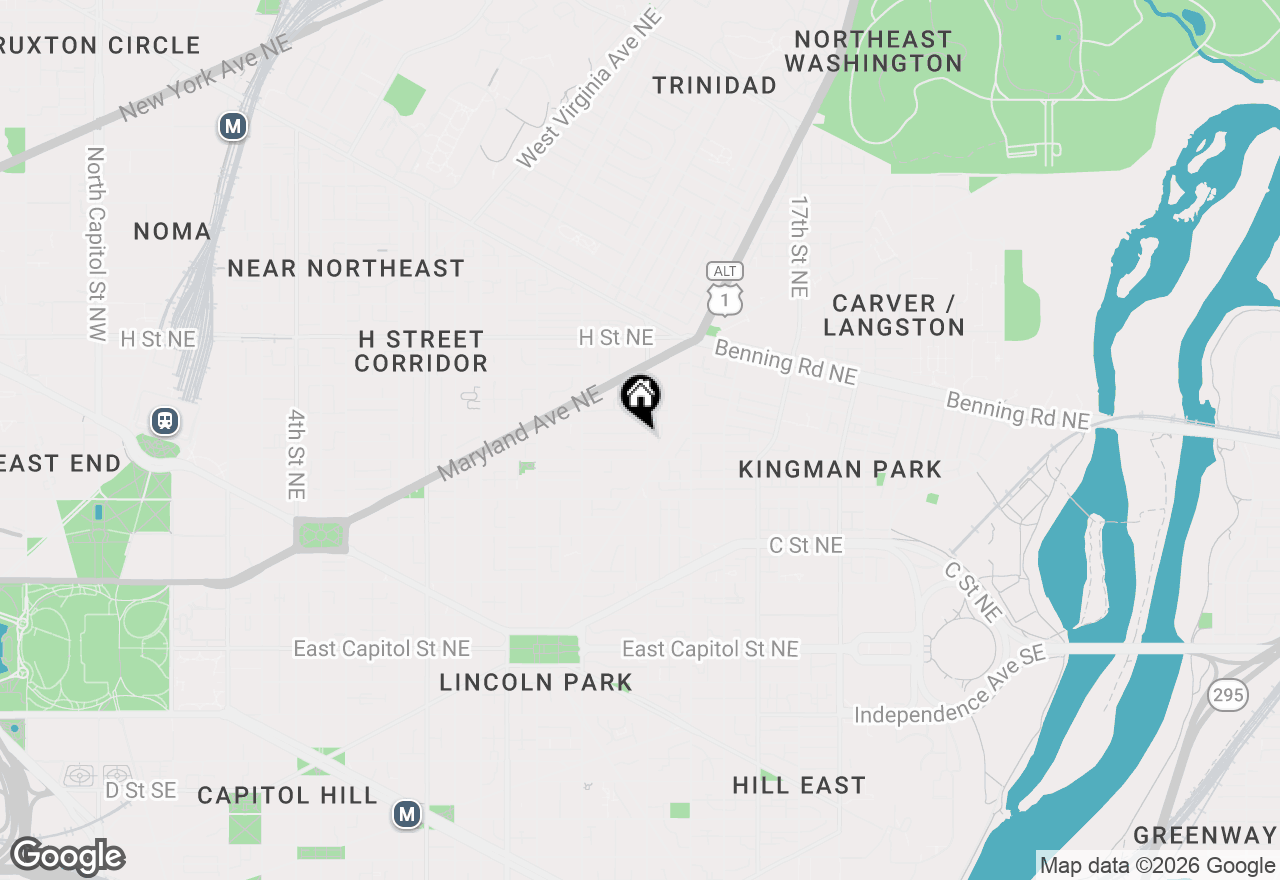 Map of 520 14th Street Ne, Washington, DC 20002