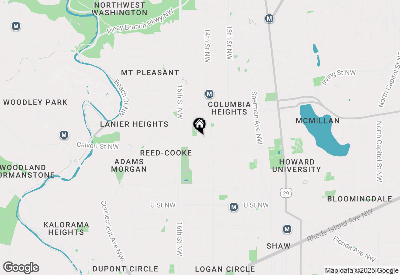Map of 1450 Fairmont Street Nw #A, Washington, DC 20009