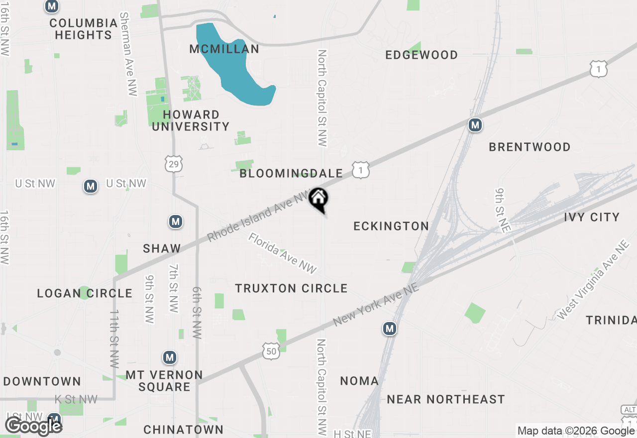 Map of 1812 N Capitol Street #201, Washington, DC 20002