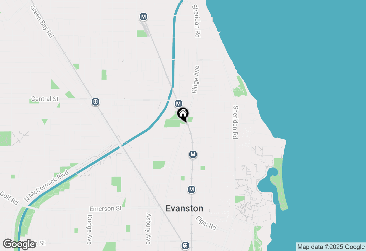 Map of 2404 Ridge Avenue, Evanston, IL 60201