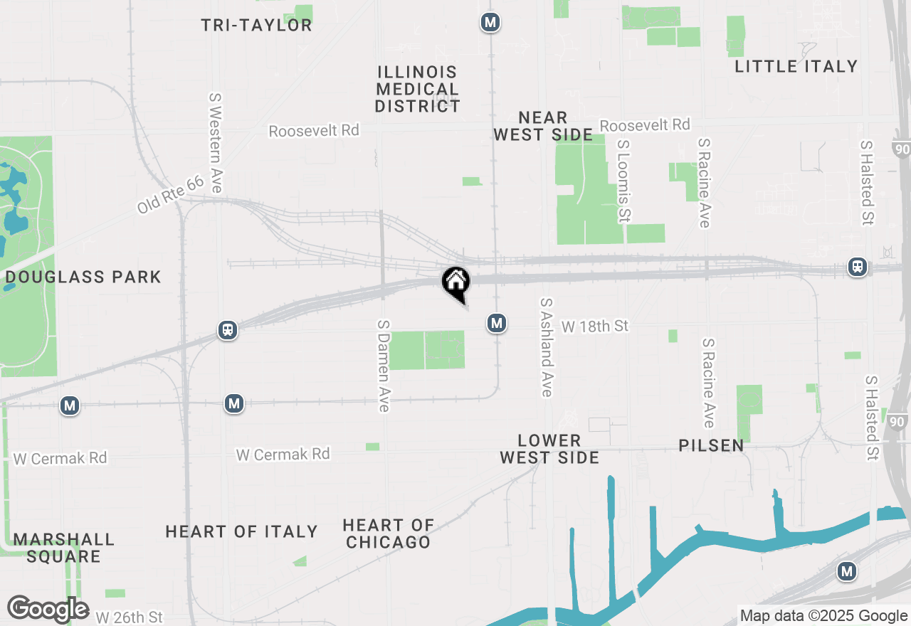 Map of 1811 W 17th Street #201, Chicago, IL 60608