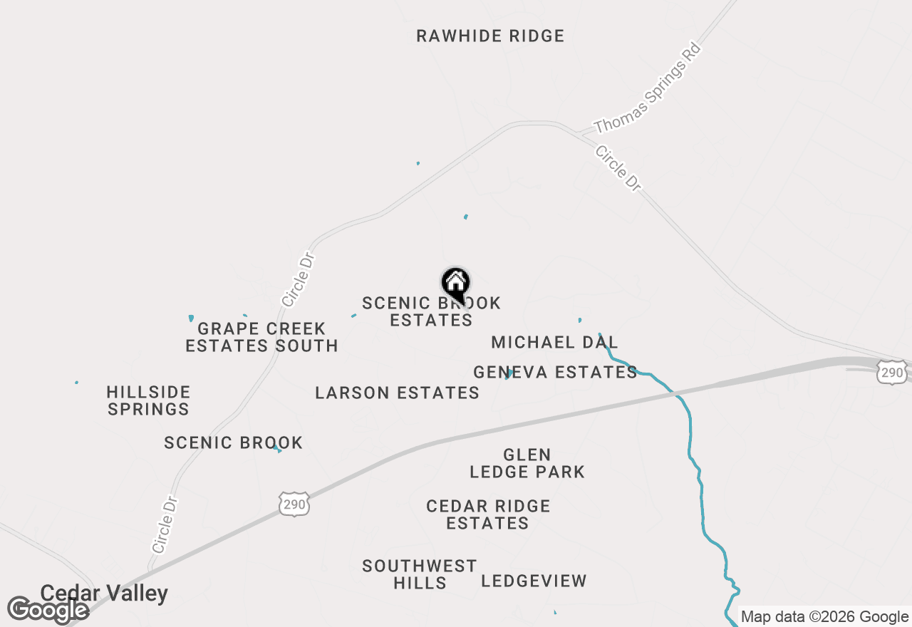 Map of 9105 Elm Creek Cv, Austin, TX 78736