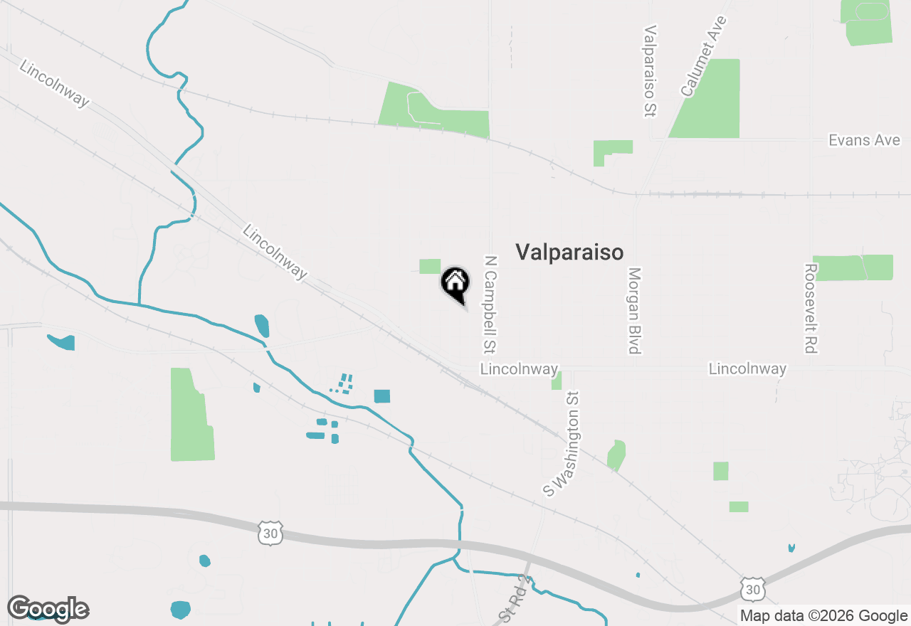 Map of 208 Weston Street, Valparaiso, IN 46385