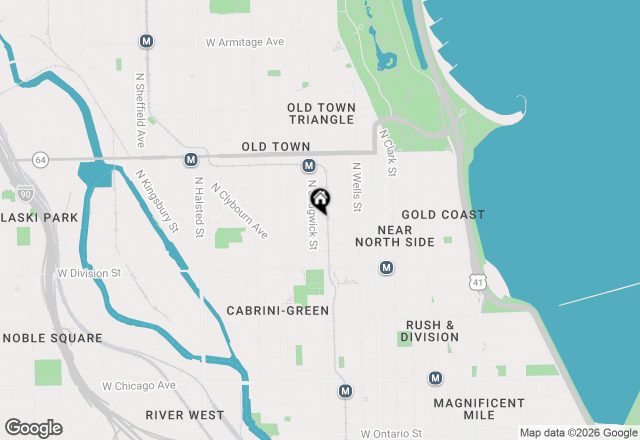 Map of 330 W Evergreen Avenue #1, Chicago, IL 60610