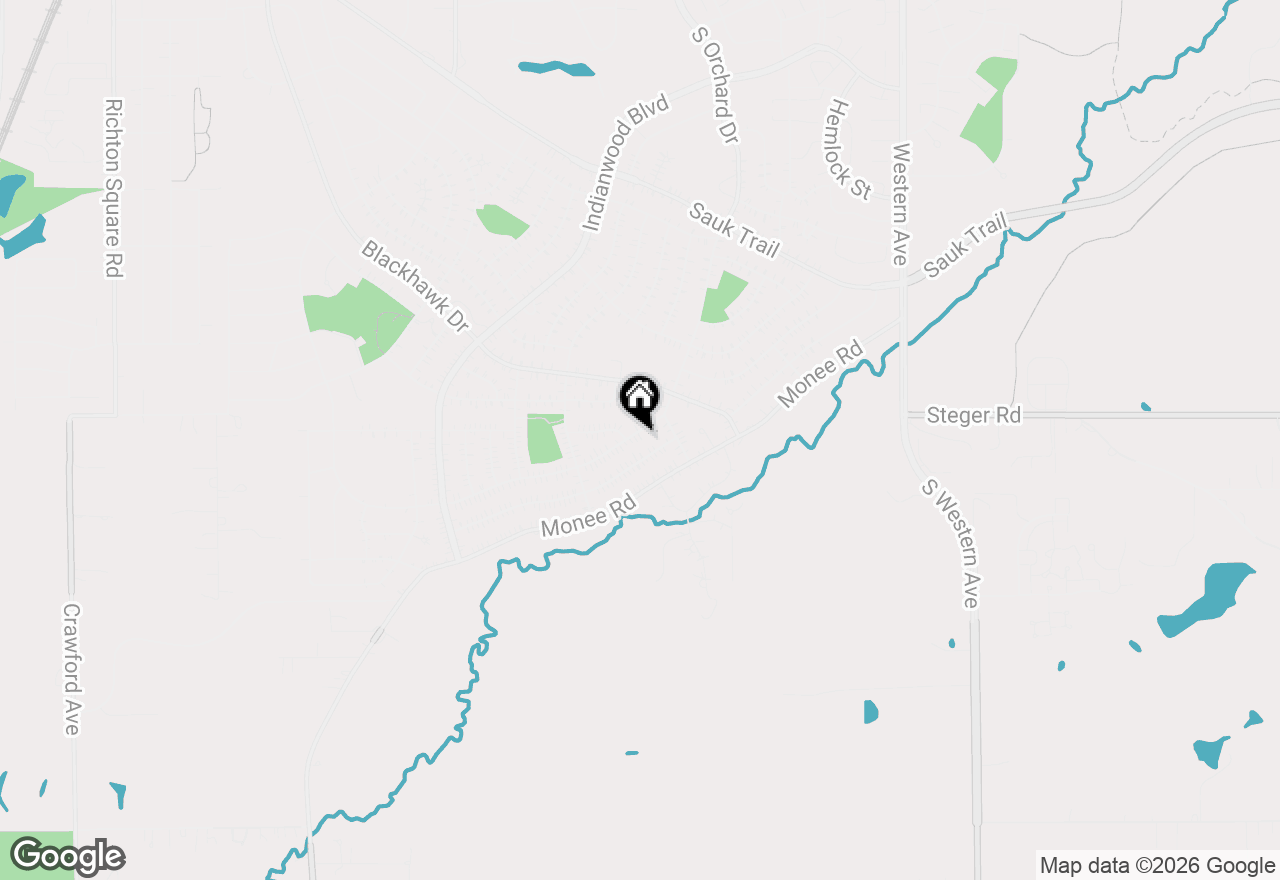 Map of 111 Shabbona Drive, Park Forest, IL 60466