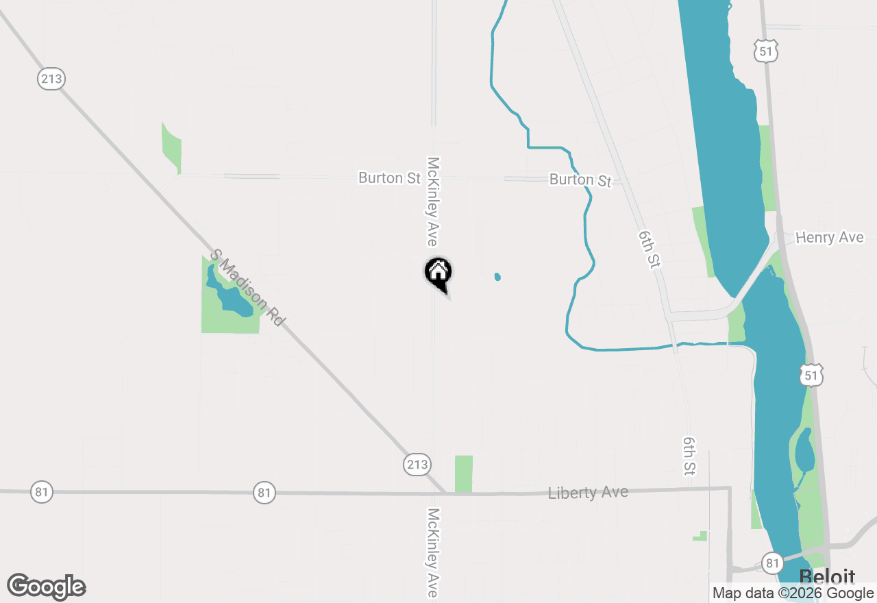 Map of 1555 Mckinley Avenue, Beloit, WI 53511