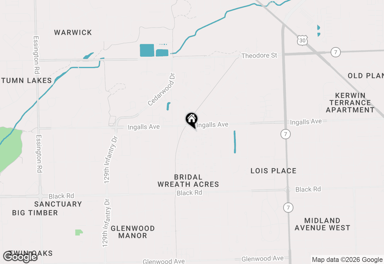 Map of 2304 Cypress Lane, Joliet, IL 60435