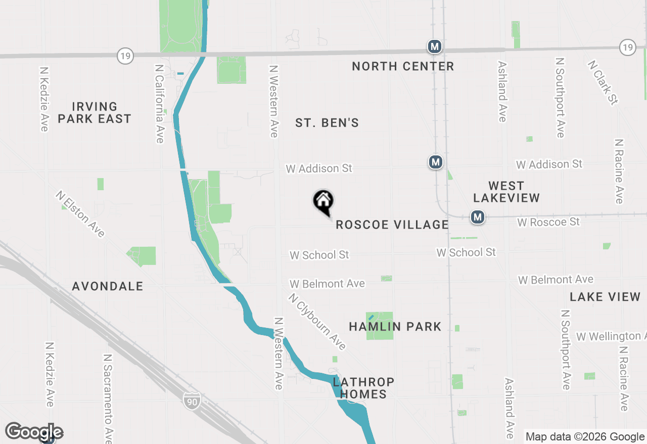 Map of 2224 W Roscoe Street #A, Chicago, IL 60618