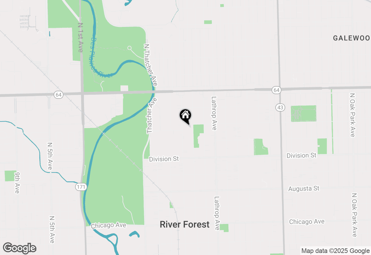 Map of 1341 Park Avenue, River Forest, IL 60305