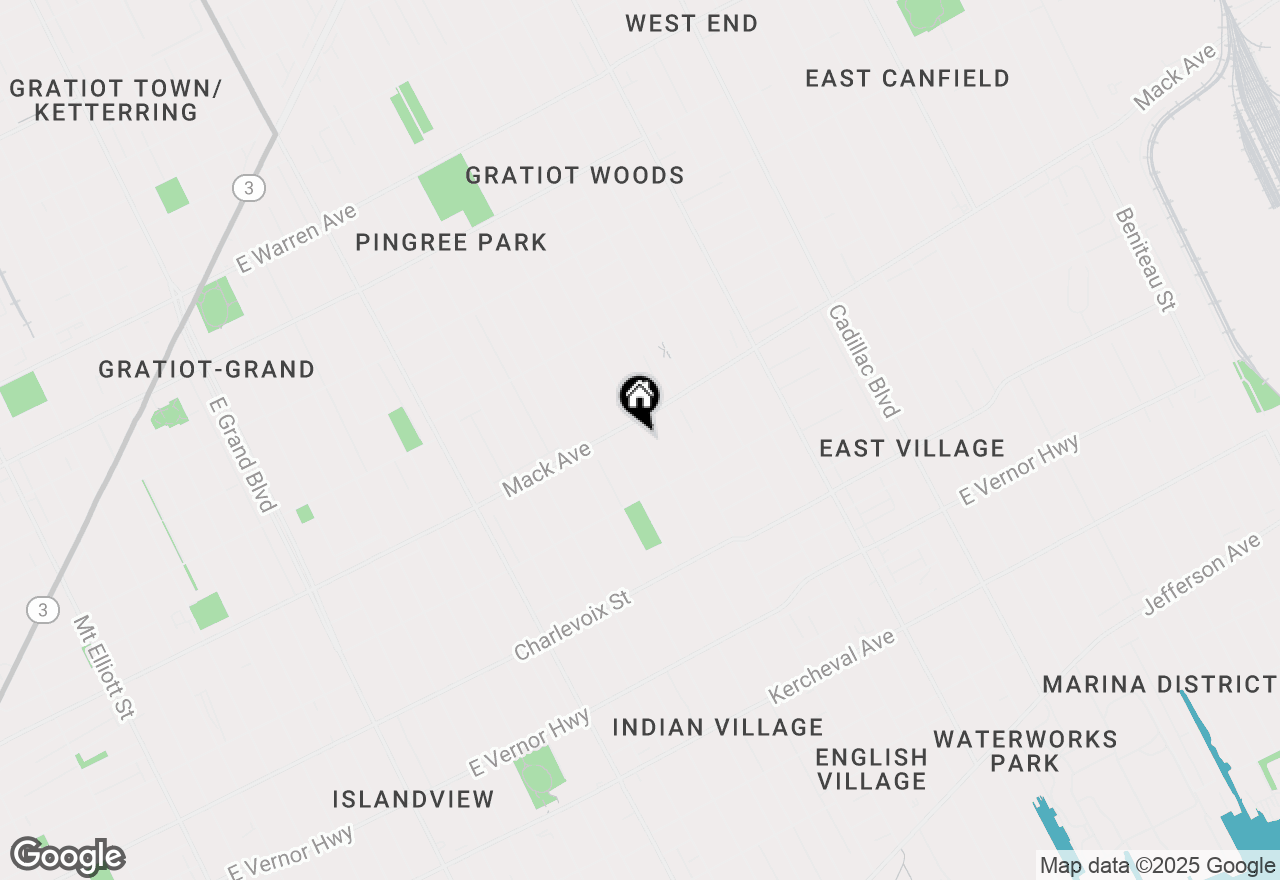 Map of 3515 Fischer Street, Detroit, MI 48214