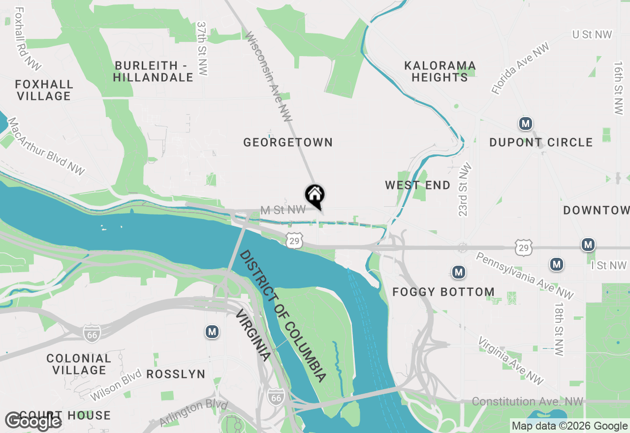Map of 1080 Wisconsin Avenue Nw #3016, Washington, DC 20007