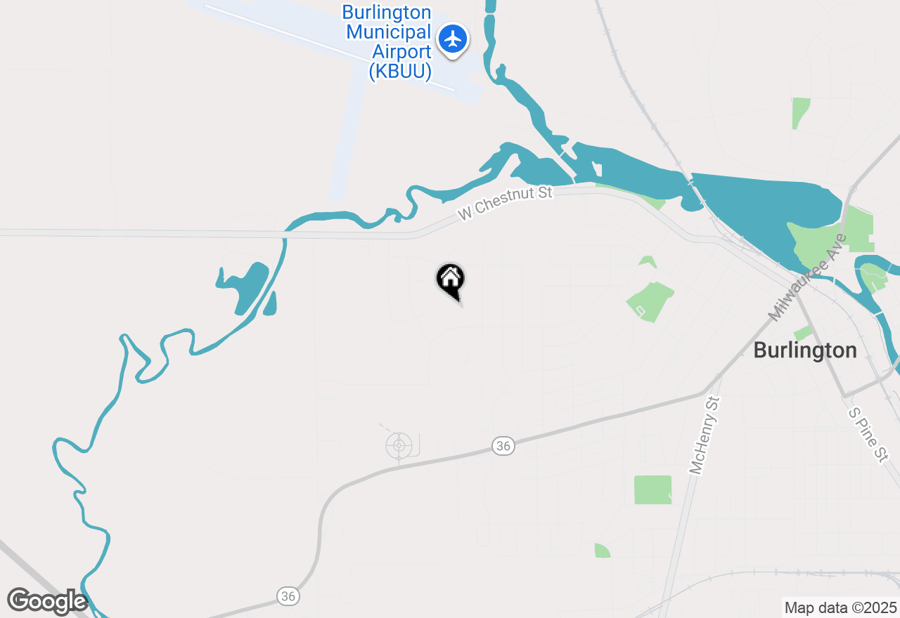 Map of 344 Pickett Ct, Burlington, WI 53105