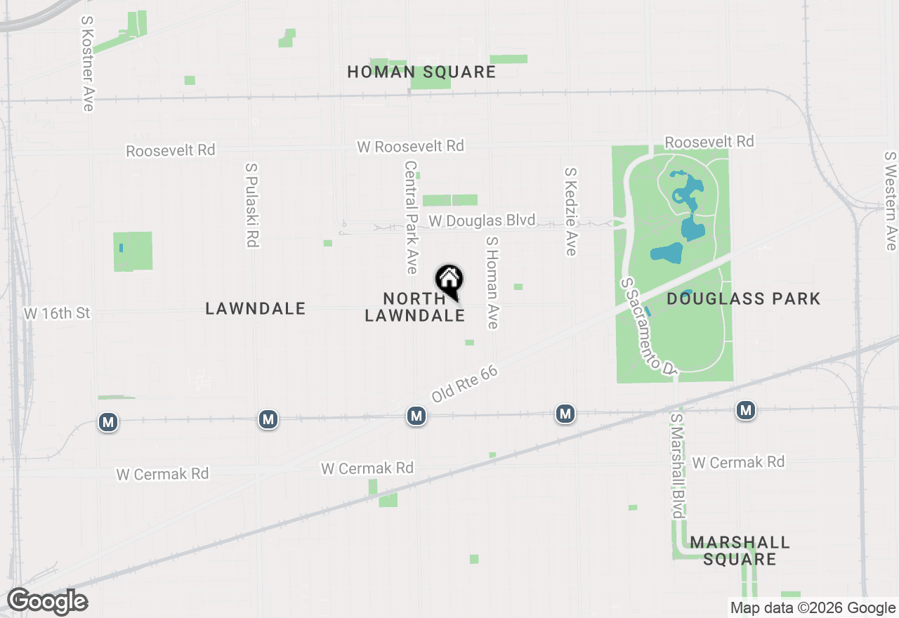 Map of 1600 S Saint Louis Avenue, Chicago, IL 60623