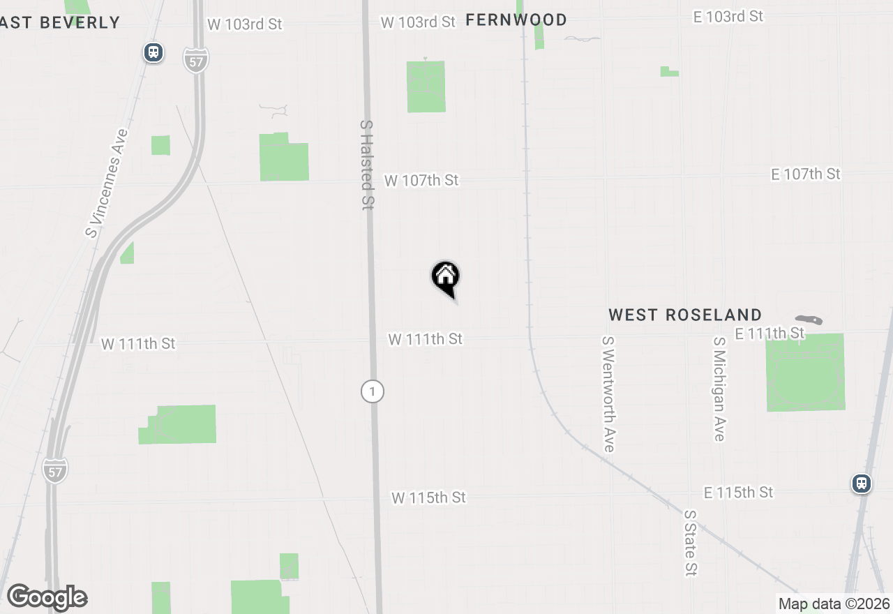 Map of 11008 S Wallace Street, Chicago, IL 60628