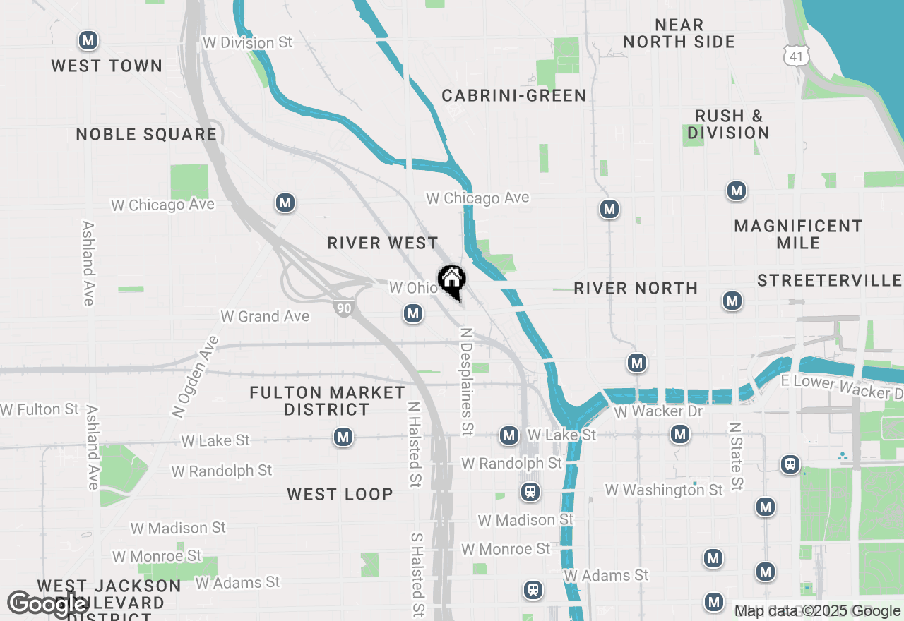 Map of 660 W Grand Avenue #1W, Chicago, IL 60654