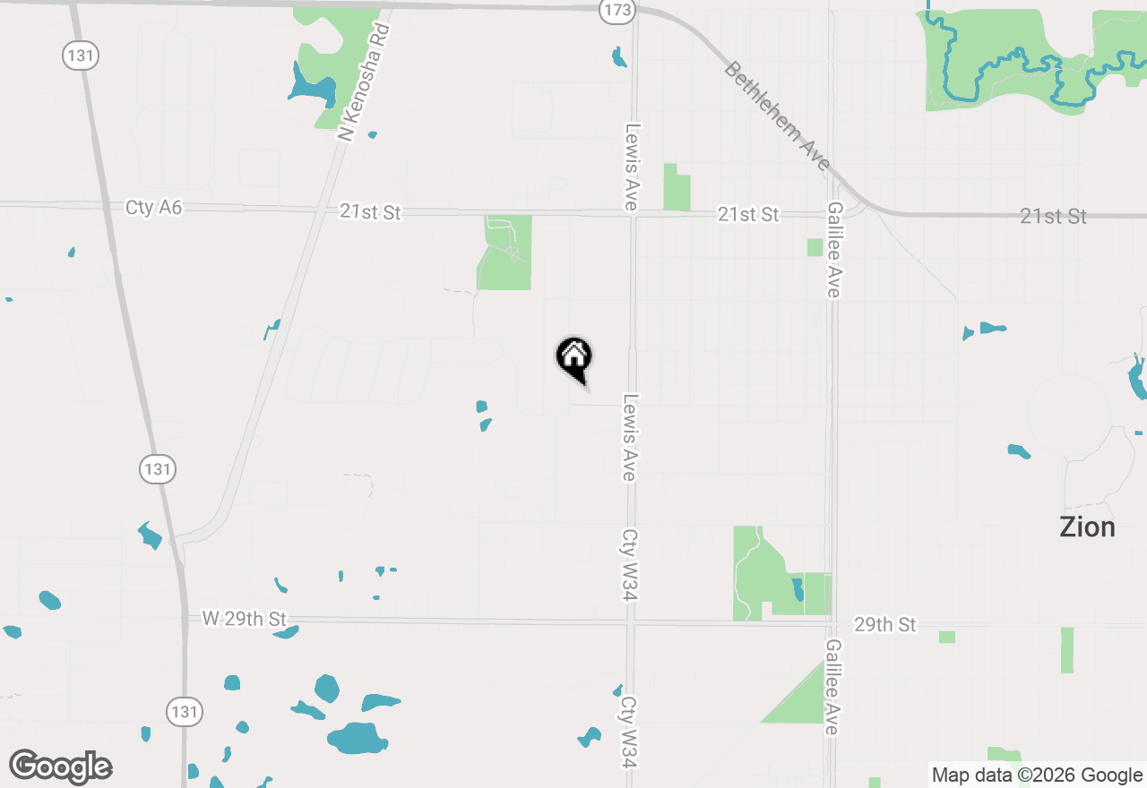 Map of 2417 Lydia Avenue, Zion, IL 60099